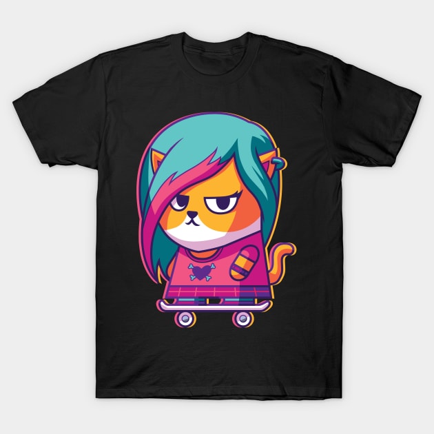 CatSoki Punkgirl T-Shirt by CatSoki